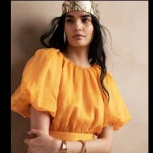 Banana Republic Ramie Open Back Top